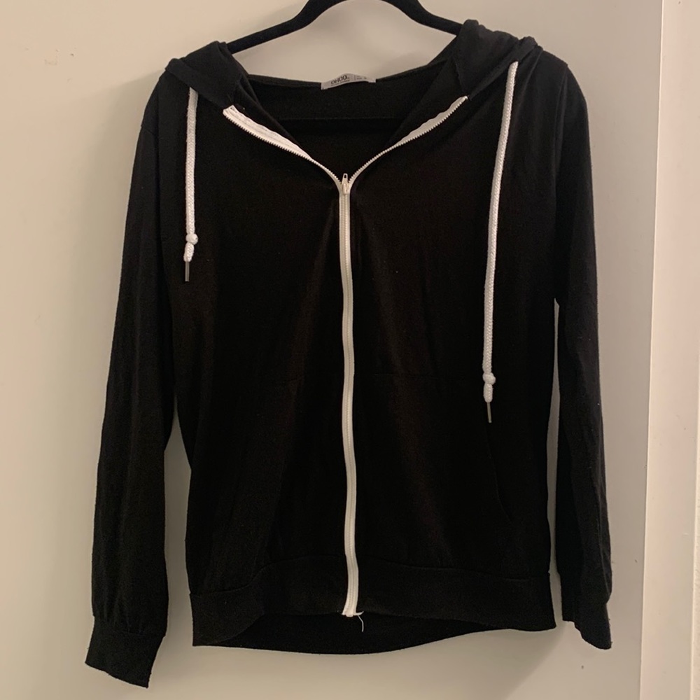 Black Zip Hoodie